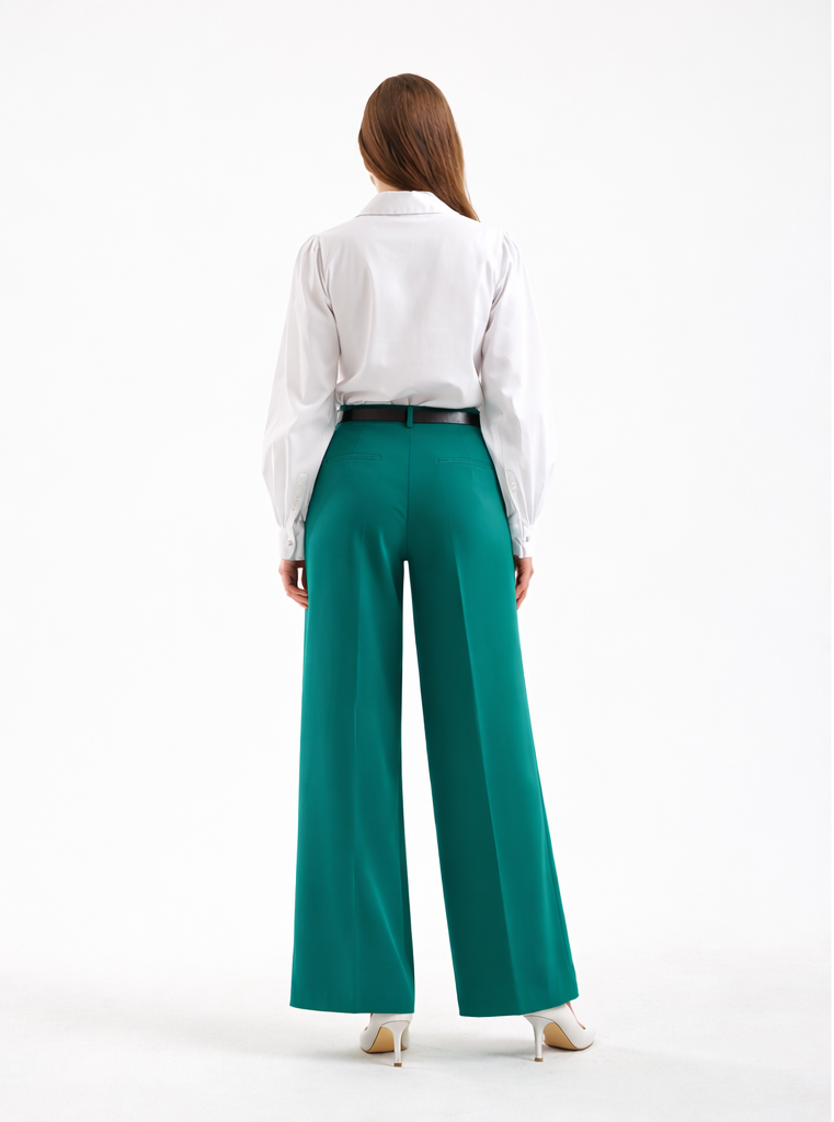Pantalon classique à jambes larges (Kava)
