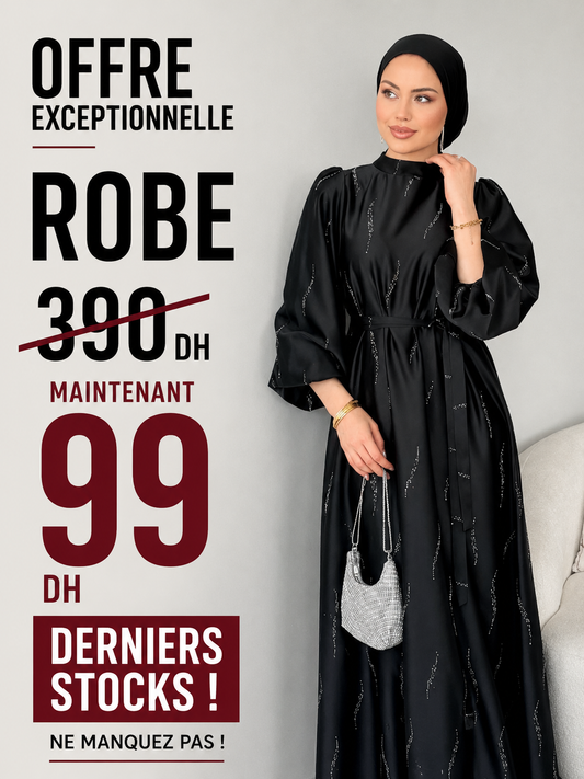 Robe satinée Premium Royal Navy