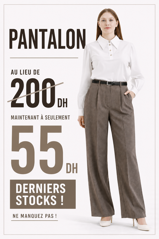 Pantalon - classique à jambes - Jambe large