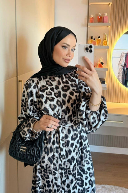 Robe Satinée Premium Léopard