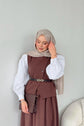 3 PİECES OUTFIT ;  Gilet, Jupe, Ceinture