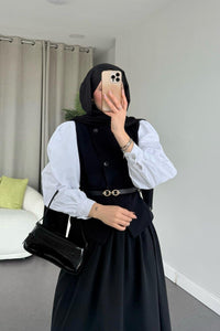 Ensemble deux pièces avec jupe ROUGE FONCÉ ✨👗