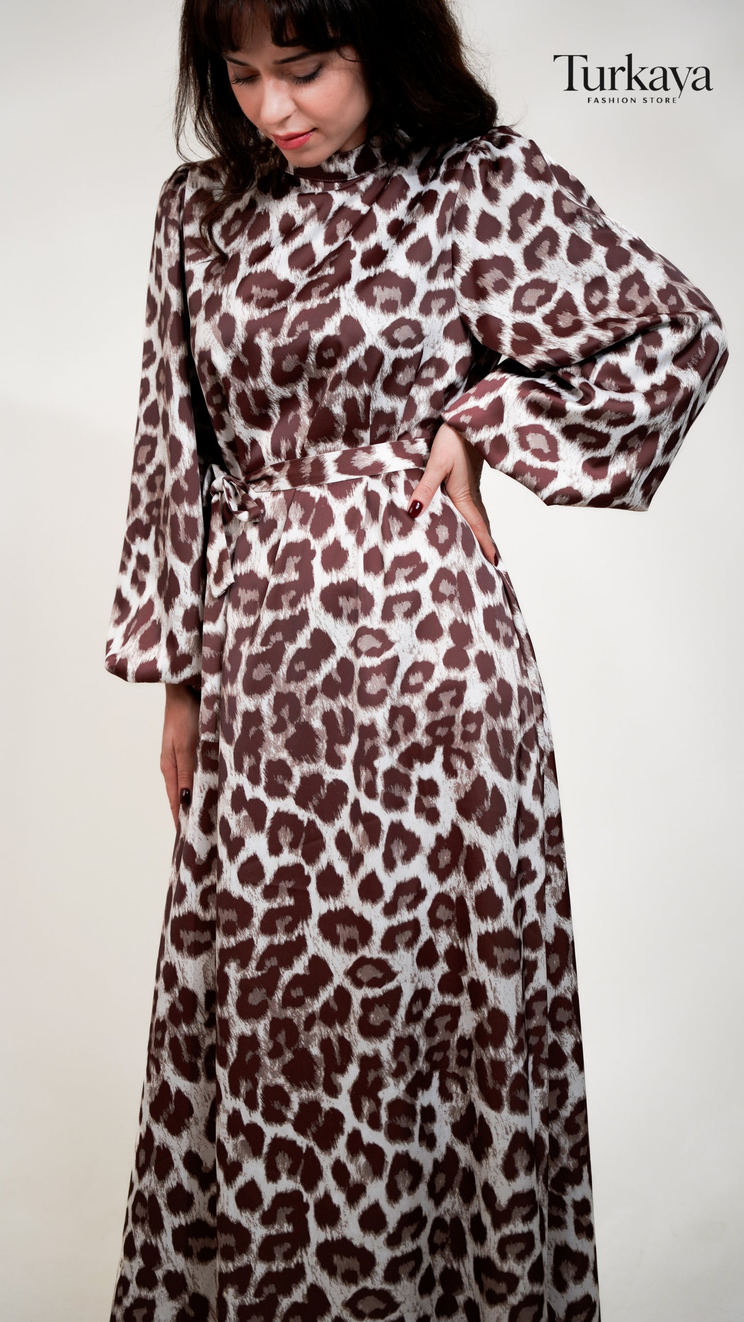 Robe Satinée Premium Léopard