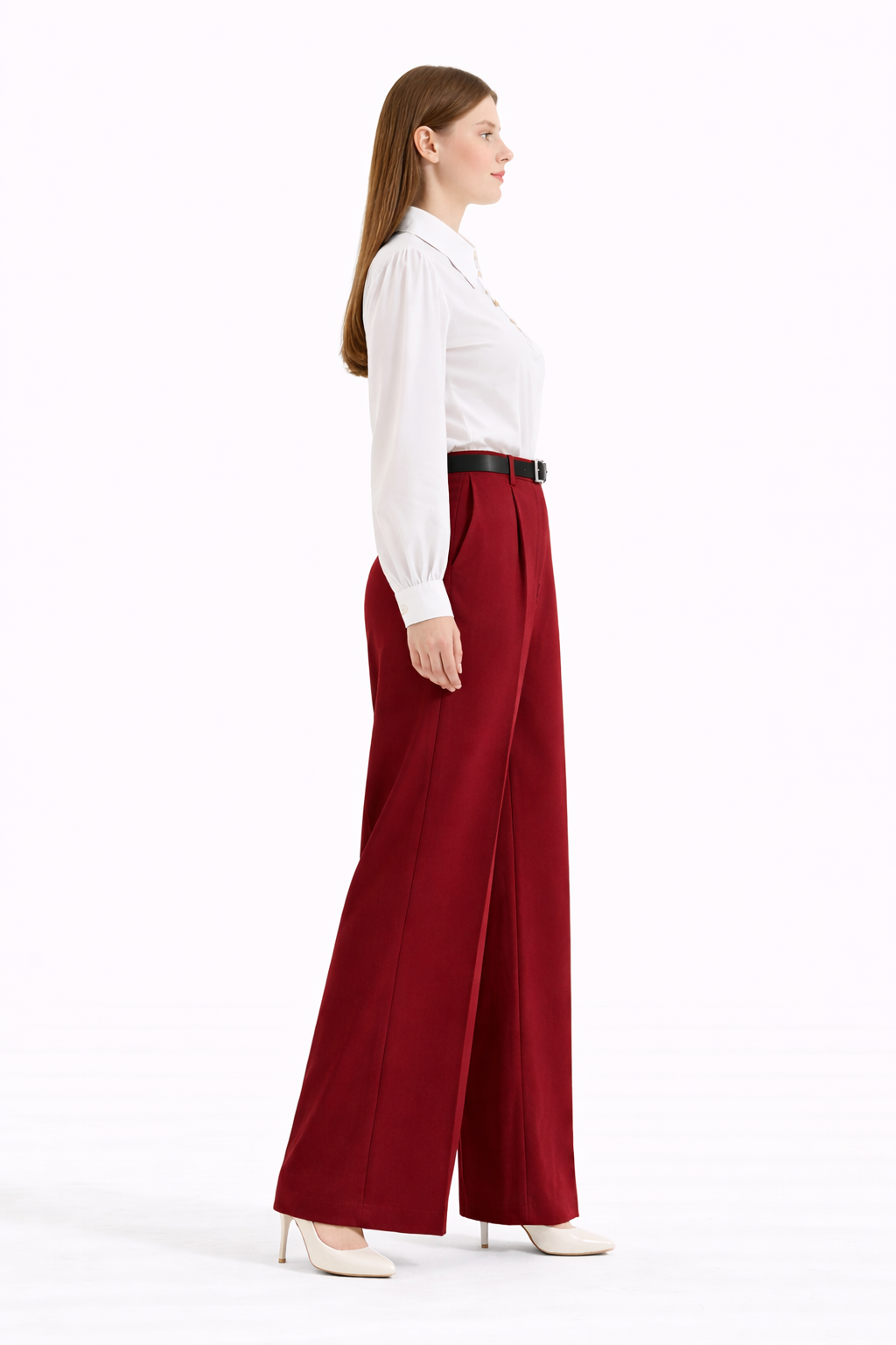 Pantalon classique à jambes larges (Kava)