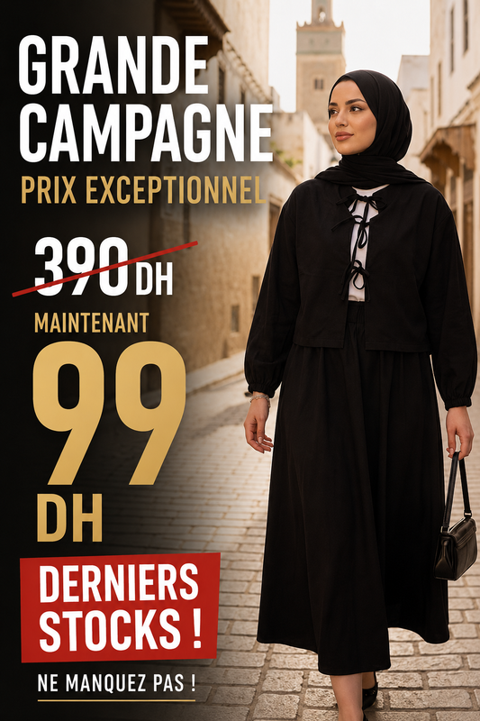Ensemble Tissu en lin Jupe & Gilet