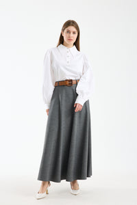 تنورة صيفية طويلة بحزام 🌿