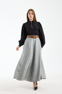 تنورة صيفية طويلة بحزام 🌿