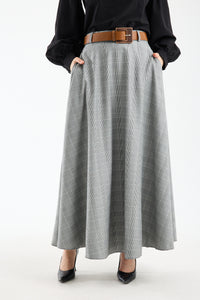 تنورة صيفية طويلة بحزام 🌿